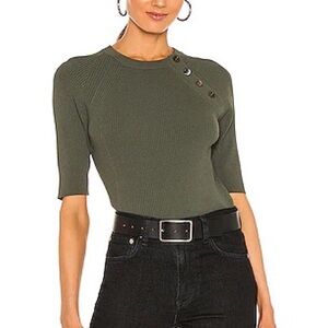 Equipment Desiree Short Sleeve Sweater in Beetle